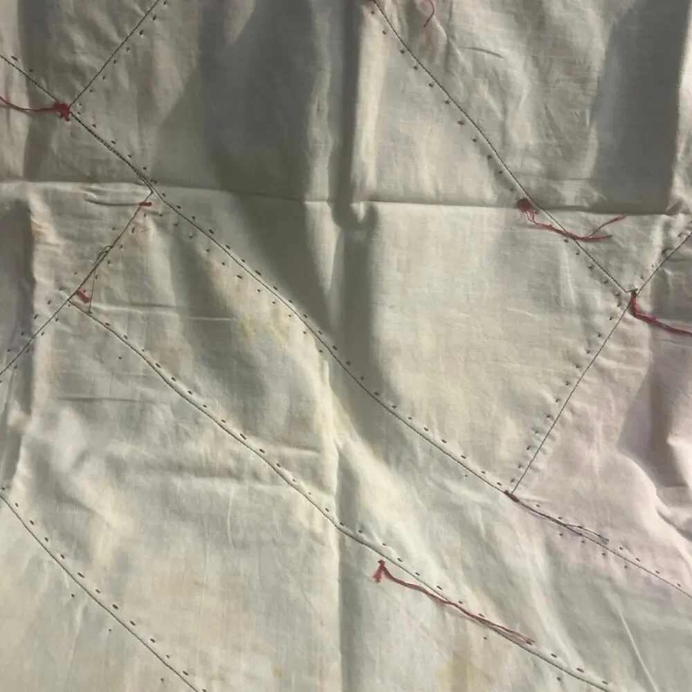 5 Swaths of Crazy Quilt Vibrant Satin Fabric c1930s/40s Individual 24x24”